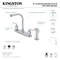 Kingston Brass Centerset Kitchen Faucet with Plastic Sprayer, Brushed Nickel FB758SVLSP - alternate 6